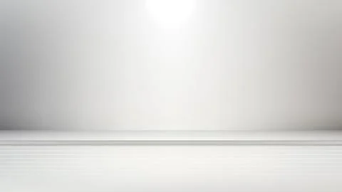 Bright minimalist white studio space with clean backdrop and floor for prod.. Stock Illustration