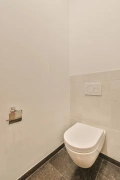 Bright minimalistic bathroom Stock Photos