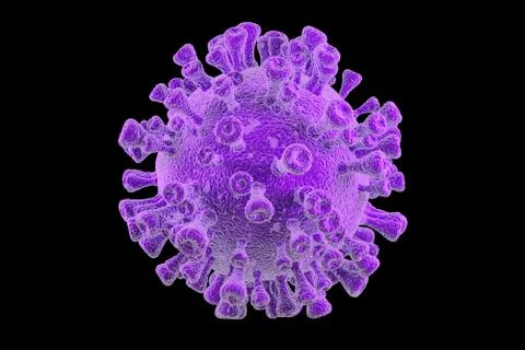 Bright model of harmful cell virus closeup isolated on a homogeneous backgrou Stock Illustration