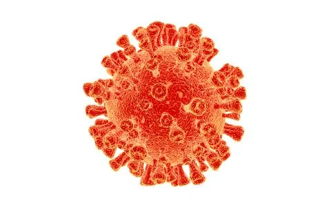 Bright model of harmful cell virus closeup isolated on a homogeneous backgrou Stock Photos