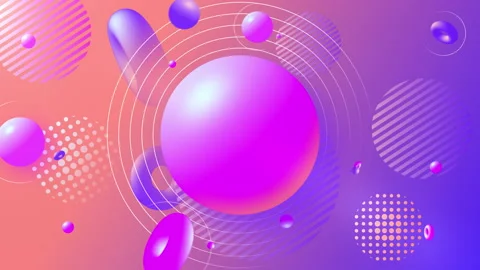 Bright modern abstract background with 3D elements. Stock Footage 147006548