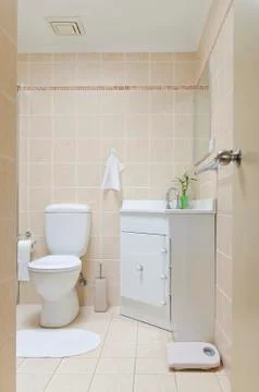 A bright modern bathroom Stock Photos