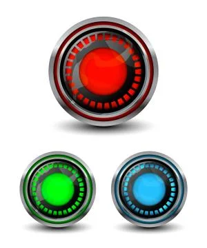 Bright modern buttons Illustrazione stock