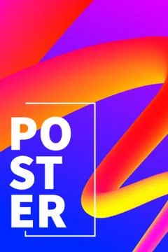 Bright modern poster Stock Illustration