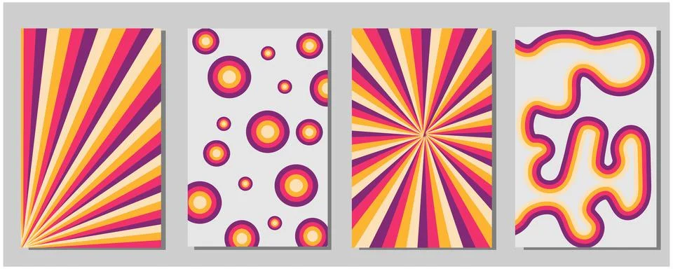 Bright, modern seamless patterns. Stock Illustration