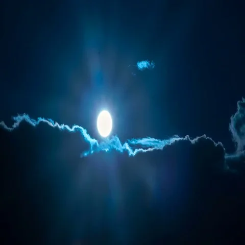 The bright moon on the background of the mountain. Wide angle. Time lapse Stock Footage 69499854