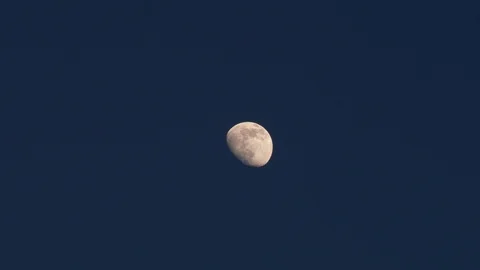 Bright moon on clear night. Stock Footage 127731443