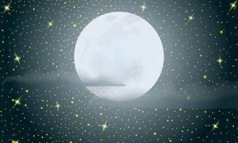 Bright moon Stock Illustration