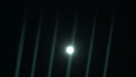 Bright moonlight shining through vertical bars at night Stock Footage 338399391