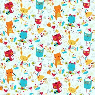 Bright morning exercise pattern Stock Illustration