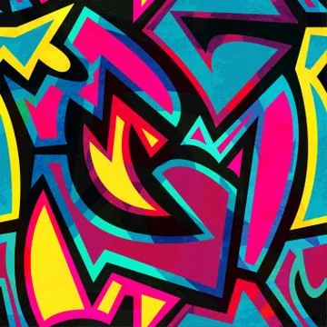 Bright mosaic geometric seamless pattern Stock Illustration