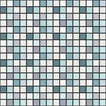 Bright mosaic seamless pattern background square tiles Stock Illustration