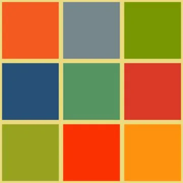 Bright mosaic seamless pattern background square tiles Stock Illustration