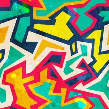 Bright mosaic seamless pattern Stock Illustration