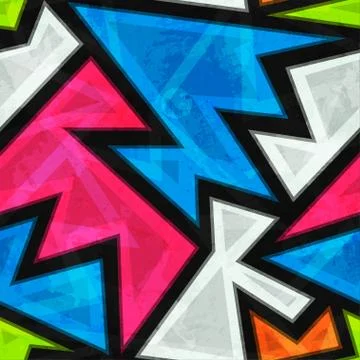 Bright mosaic seamless pattern Stock Illustration