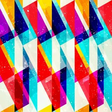 Bright mosaic seamless pattern Stock Illustration