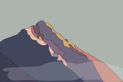 Bright mountains Illustrazione stock