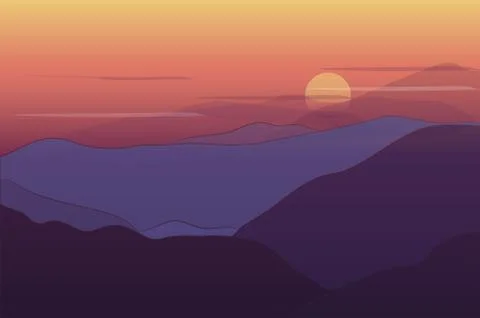 Bright mountains Illustrazione stock