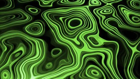 Bright moving liquid with marble pattern. Design. Beautiful 3D pattern of moving Illustrazione stock