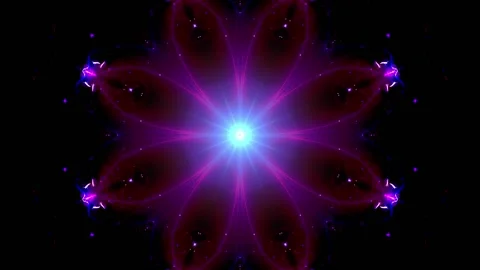 Bright moving mandala of many rays and patterns Video stock 153915504