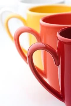 Bright mugs Stock Photos