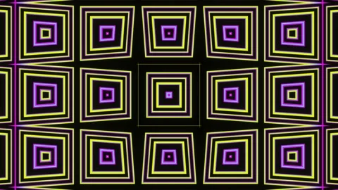 Bright multi-colored abstract shapes pulsate endlessly. Stock Footage 194388315