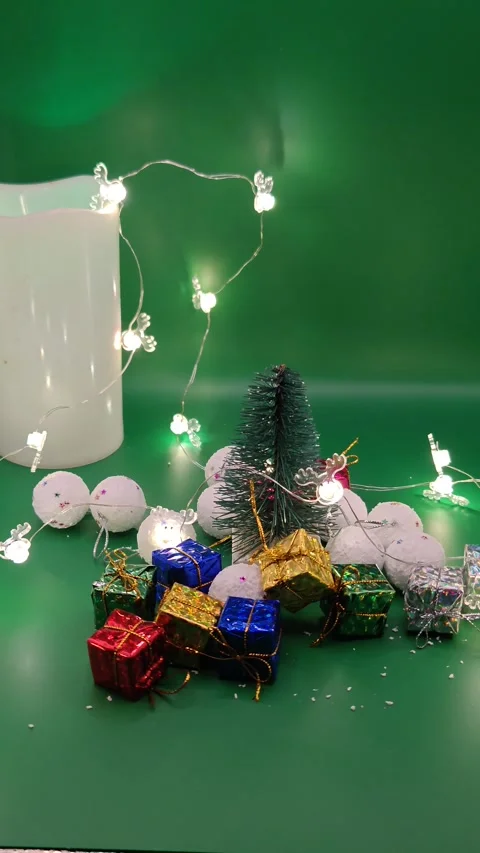 Bright multi-colored Christmas lights Stock Footage 322190740