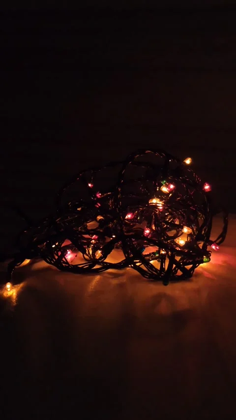Bright multi-colored Christmas lights Video stock 322190750