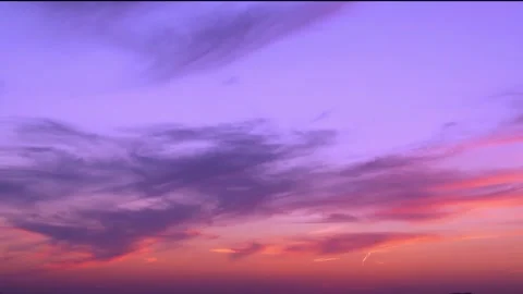 Bright Multi-Colored Evening Sky Sun and Colorful Clouds in Sunlight Time Lapse  Stock Footage 316751652