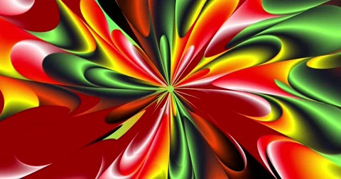 Bright multi-colored glowing rays in the shape of a flower Stock Footage 141249908