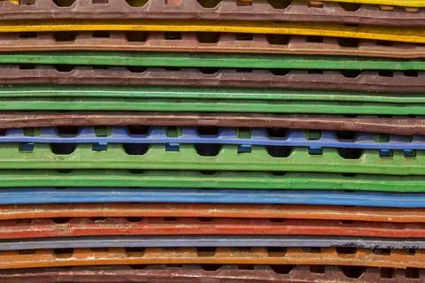 Bright multi-colored horizontal lines. rough surface texture Stock Photos