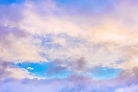 The bright multi-colored sky in the dusk Stock Photos