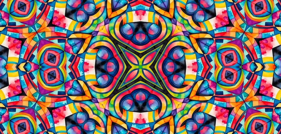 Bright multicolor background with abstract kaleidoscopic pattern 스톡 일러스트