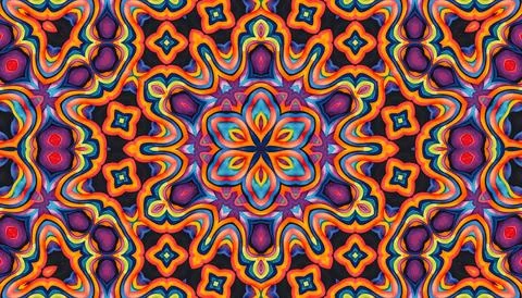 Bright multicolor background with abstract pattern from colorful wavy stripes Stock Illustration
