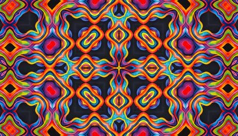 Bright multicolor background with abstract pattern from colorful wavy stripes Stock Illustration