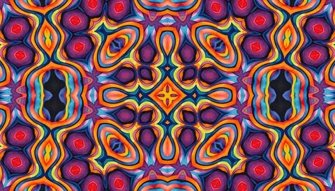 Bright multicolor background with abstract pattern from colorful wavy stripes Stock Illustration