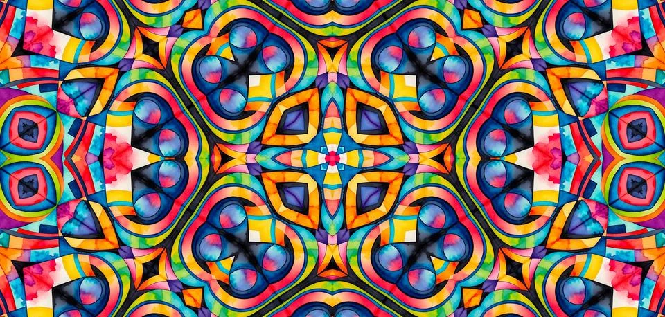 Bright multicolor background, colorful abstract kaleidoscopic pattern Stock Illustration