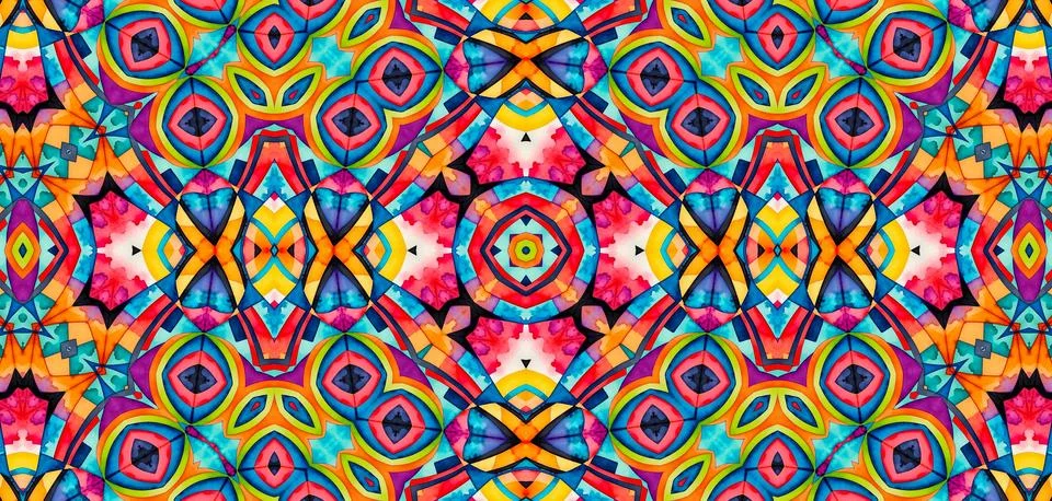 Bright multicolor background with colorful abstract kaleidoscopic pattern 스톡 일러스트
