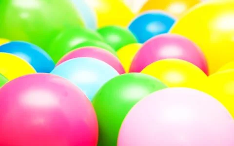 Bright multicolor balloon closeup Stock Photos