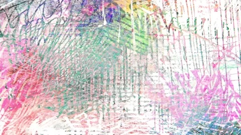 Bright Multicolor Grunge Texture With Scribbles And Scanline Marks Stock Footage 327928207