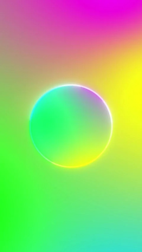 Bright multicolor ring floats blended background turquoise, lime, rose, peach, v Stock Footage 340552848