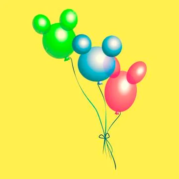 Bright multicolored balloons Ilustración de archivo