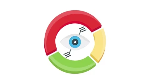 A bright, multicolored circle with an eye at the center, conveying themes o.. 스톡 동영상 332479718