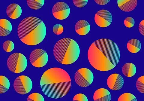 Bright multicolored circles Stock Illustration