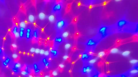 Bright multicolored disco lights background. Disco party glowing wall. Stock Footage 284459251