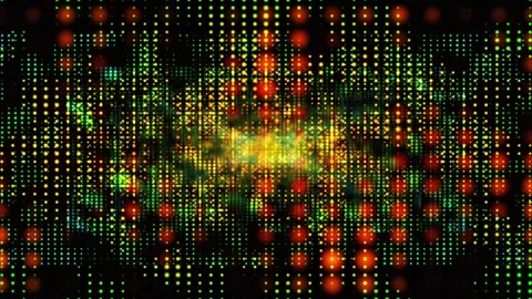Bright multicolored dots and highlights that create the effect of digital rain Stock-Footage 310300005