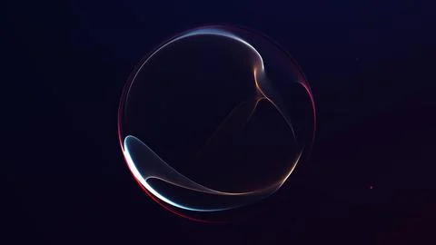 Bright multicolored gradient sphere with smooth glowing surface and soft li.. 스톡 일러스트