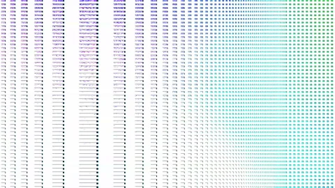 Bright multicolored gradient under square mesh and lines pattern  Stock Footage 233299221