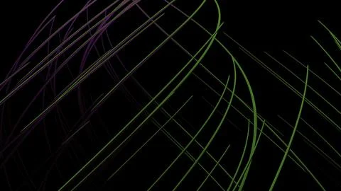 Bright multicolored thin rays . Design. The black background and the lines Stock Illustration