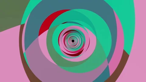Bright multicolored VJ loop tunnel made of circles Stock-Footage 143760257